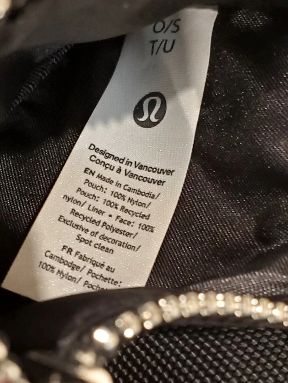 Lululemon Nylon Zip Pouch, Clip, Wrist Strap, Black, Back To School! NWOT